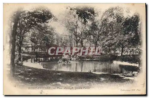 Ansichtskarte AK Saint Etienne Place Marengo Jardin Public