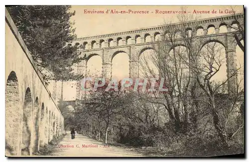 Cartes postales Environs d'Aix en Provence Roquefavour Avenue de la Gare