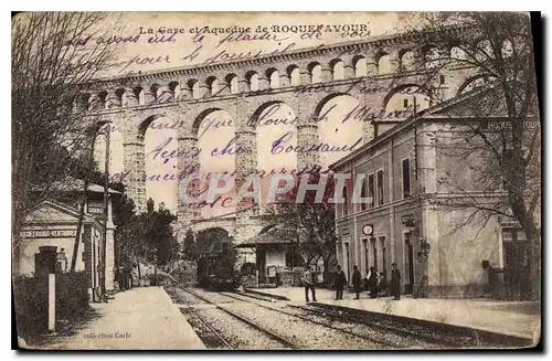 Cartes postales La Gare et Aqueduc de Roquefavour