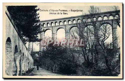 Ansichtskarte AK Environs d'Aix en Provence Roquefavour Avenue de la Gare