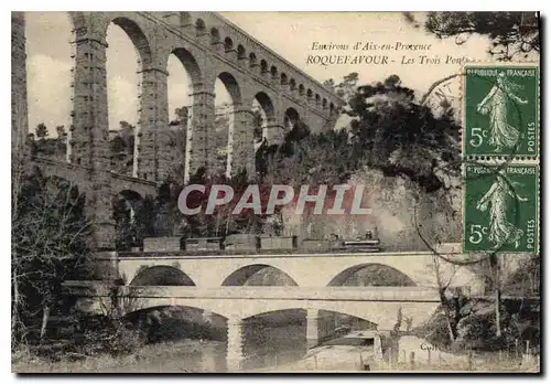 Cartes postales Environs d'Aix en Provence Roquefavour Les Trois Ponts