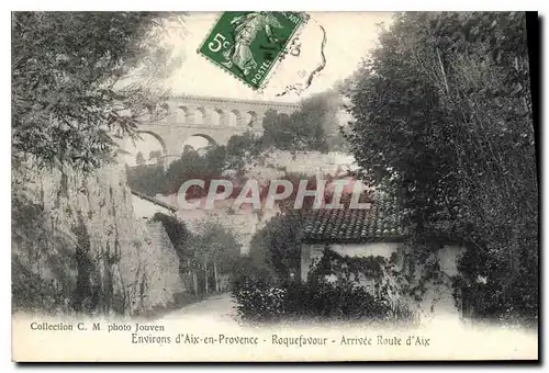 Cartes postales Environs d'Aix en Provence Roquefavour Arrivee Route d'Aix