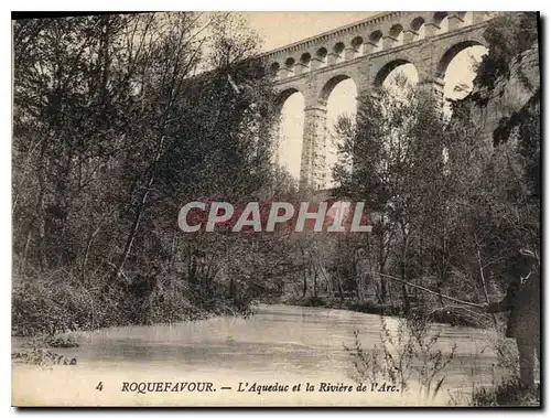 Cartes postales Roquefavour L'Aqueduc et la Riviere de l'Arc Peche Pecheur