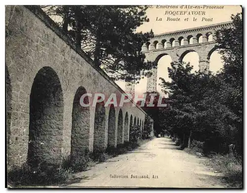 Ansichtskarte AK Environs d'Aix en Provence Roquefavour La Route et le Pont