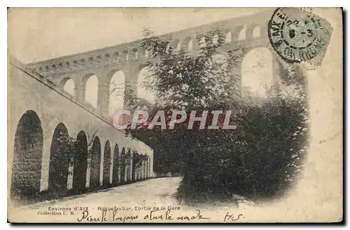 Cartes postales Environs d'Aix Roquefavour Sortie de la Gare