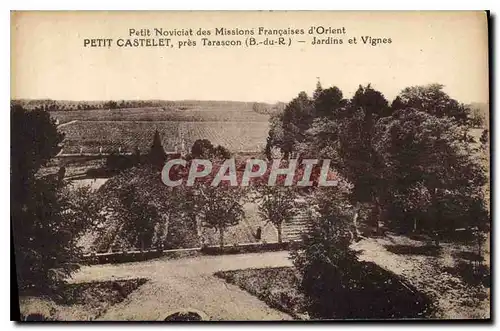 Cartes postales Petit Noviciat des Missions Francaises d'Orient Petit Castelet pres Tarascon B du R Jardins et V