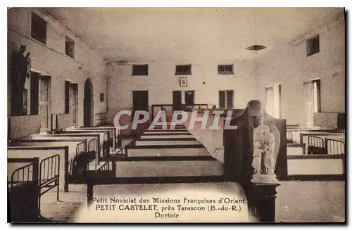 Cartes postales Petit Noviciat des Missions Francaises d'Orient Petit Castelet pres Tarascon B du R Dortoir