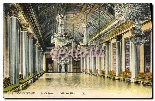 Cartes postales Compiegne Le Chateau Salle des Fetes