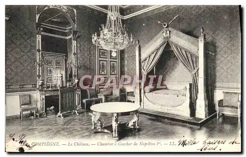 Ansichtskarte AK Compiegne Le Chateau Chambre a Coucher de Napoleon