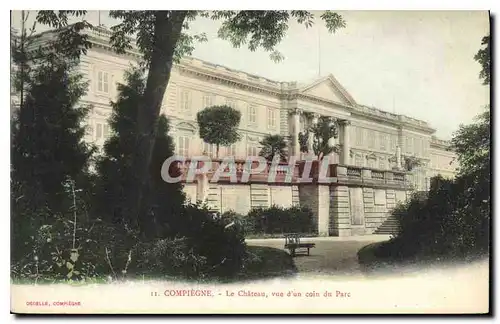 Ansichtskarte AK Compiegne Le Chateau vue d'un coin du Parc