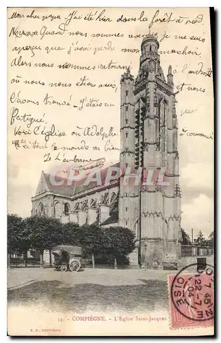 Ansichtskarte AK Compiegne L'Eglise Saint Jacques