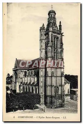 Ansichtskarte AK Compiegne L'Eglise Saint Jacques