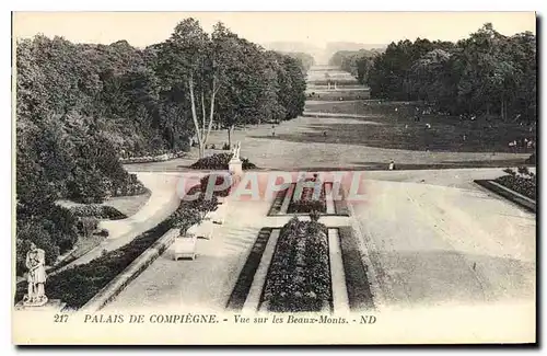 Cartes postales Palais de Compiegne Vue sur les Beaux Monts