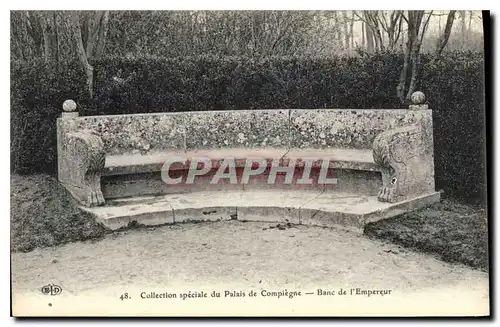 Ansichtskarte AK Collection speciale du Palais de Compiegne Banc de l'Empereur