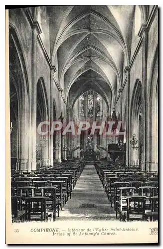 Ansichtskarte AK Compiegne Interieur de l'Eglise Saint Antoine