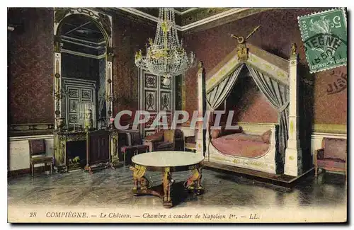 Ansichtskarte AK Compiegne Le Chateau Chambre a Coucher du Napoleon 1er