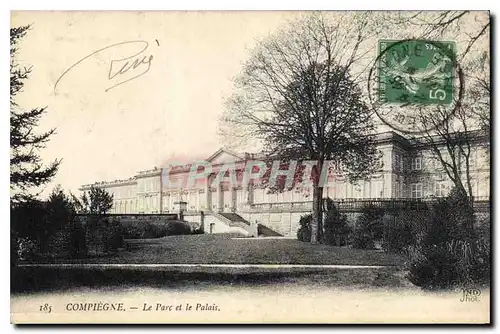 Ansichtskarte AK Compiegne Le Parc et le Palais