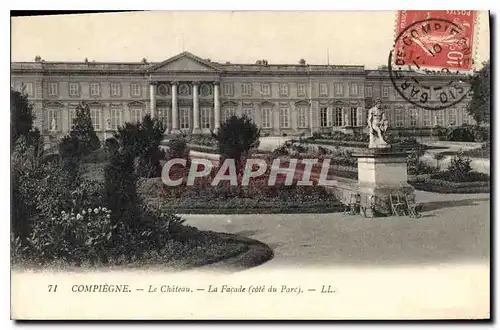 Ansichtskarte AK Compiegne Le Chateau La Facade Cote du Parc