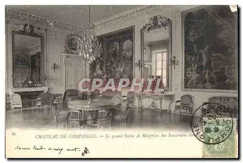 Cartes postales Chateau de Compiegne Le grand Salon de Reception des Souverains