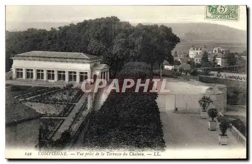 Ansichtskarte AK Compiegne Vue prise de la Terrasse du Chateau