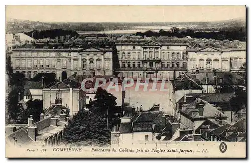 Ansichtskarte AK Compiegne Panorama du Chateau pris de l'Eglise Saint Jacques