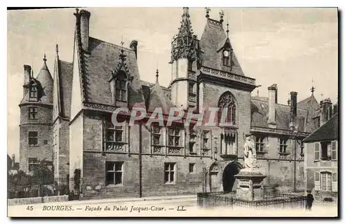 Cartes postales Bourges Facade du Palais Jacques Coeur