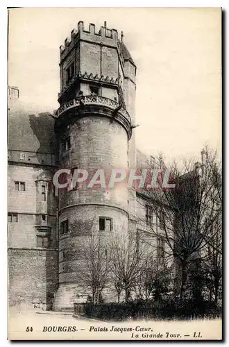 Cartes postales Bourges Palais Jacques Coeur La Grande Tour