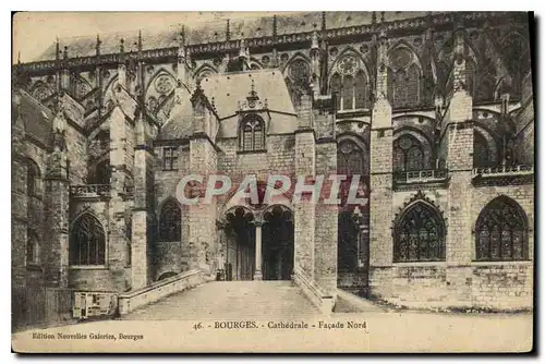 Ansichtskarte AK Bourges Cathedrale Facade Nord