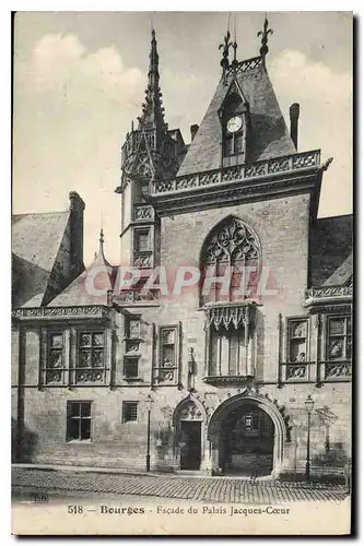 Cartes postales Bourges Facade du Palais Jacques Coeur