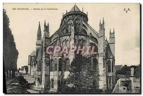 Ansichtskarte AK Bourges Abside de la Cathedrale