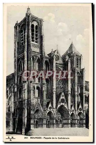 Ansichtskarte AK Bourges Facade de la Cathedrale