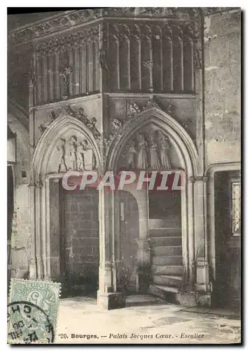 Cartes postales Bourges Palais Jacques Coeur Escalier