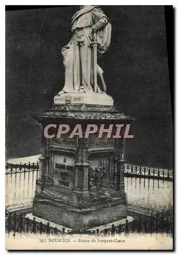 Cartes postales Bourges Statue de Jacques Coeur