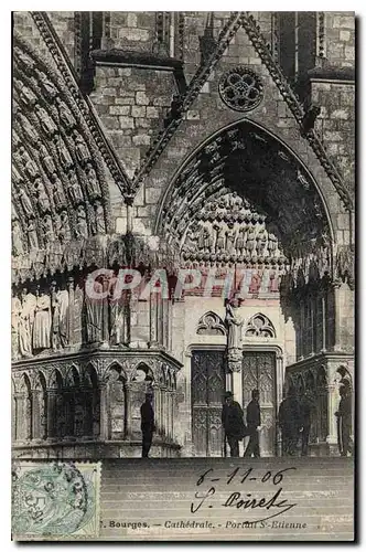 Cartes postales Bourges Cathedrale Portail Saint Etienne