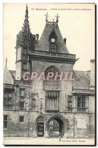 Cartes postales Bourges Palais Jacques Coeur porte exterieure