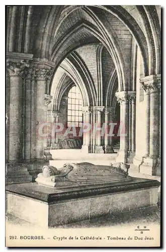 Cartes postales Bourges Crypte de la Cathedrale Tombeau du Duc Jean