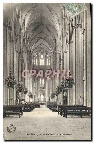 Cartes postales Bourges Cathedrale Interieur
