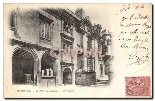 Cartes postales Bourges L'Hotel Lallenand