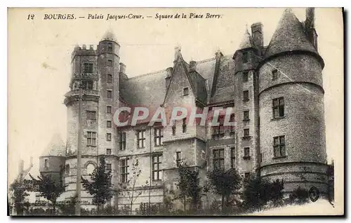 Cartes postales Bourges Palais Jacques Coeur Square de la Place Berry