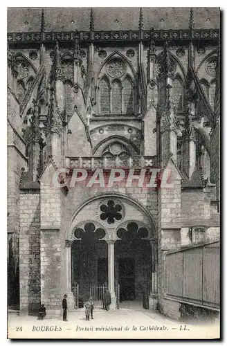 Ansichtskarte AK Bourges Portail Meridional de la Cathedrale