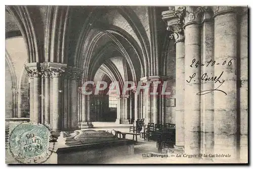 Ansichtskarte AK Bourges La Crypte de la Cathedrale