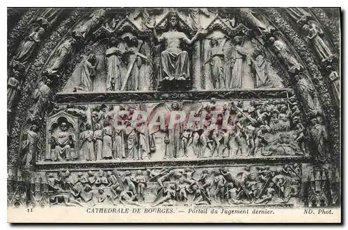 Cartes postales Cathedrale de Bourges Portail du Jugement dernier