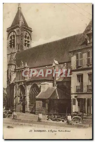 Cartes postales Bourges L'Eglise Notre Dame Ane Mule