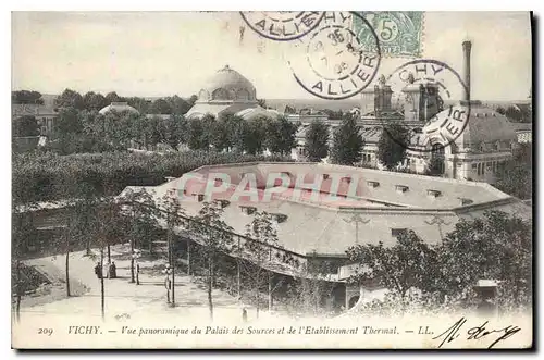 Ansichtskarte AK Vichy Vue panoramique du Palais des Sources et le l'Etablissement Thermal