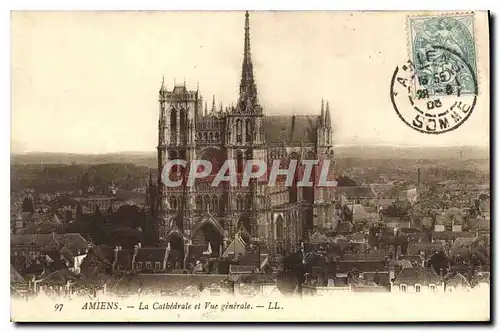 Cartes postales Amiens La Cathedrale et Vue generale