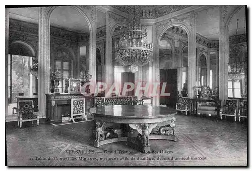 Cartes postales Versailles Grand Trianon Salon des Glaces et Table du Conseil des Ministres