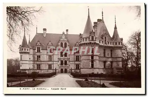 Cartes postales Azay le Rideau Facade Nord