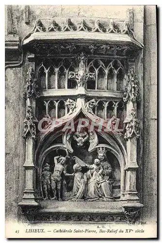 Cartes postales Lisieux Cathedrale Saint Pierre Bas Relief