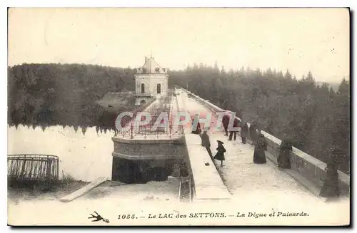 Cartes postales Le Lac des Settons La Digue et Puisards