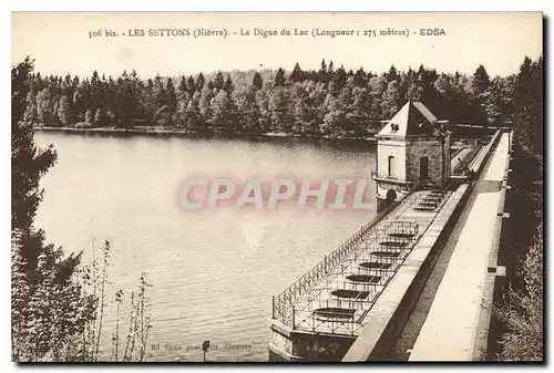 Ansichtskarte AK Les Settons Nievre la Digue du Lac